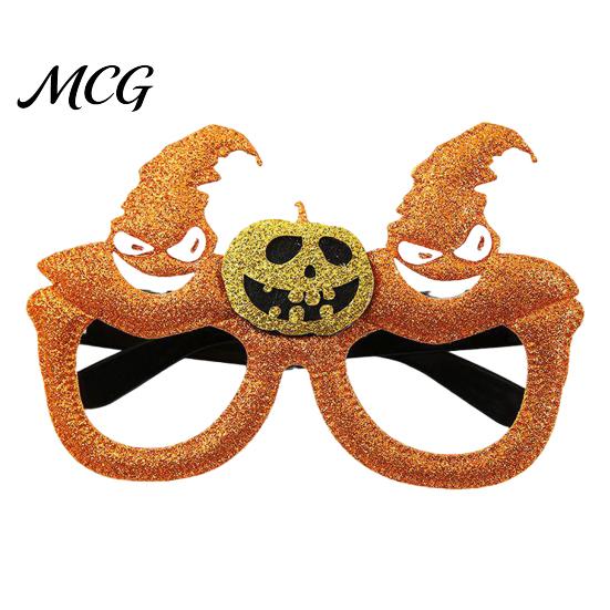 Adult Halloween Glasses Party for Kids Adults, Glitter Frame Cosplay Decoration, Funny Pumpkin Skull Ghost Bat Eyewear Accessory Favors Photo Props