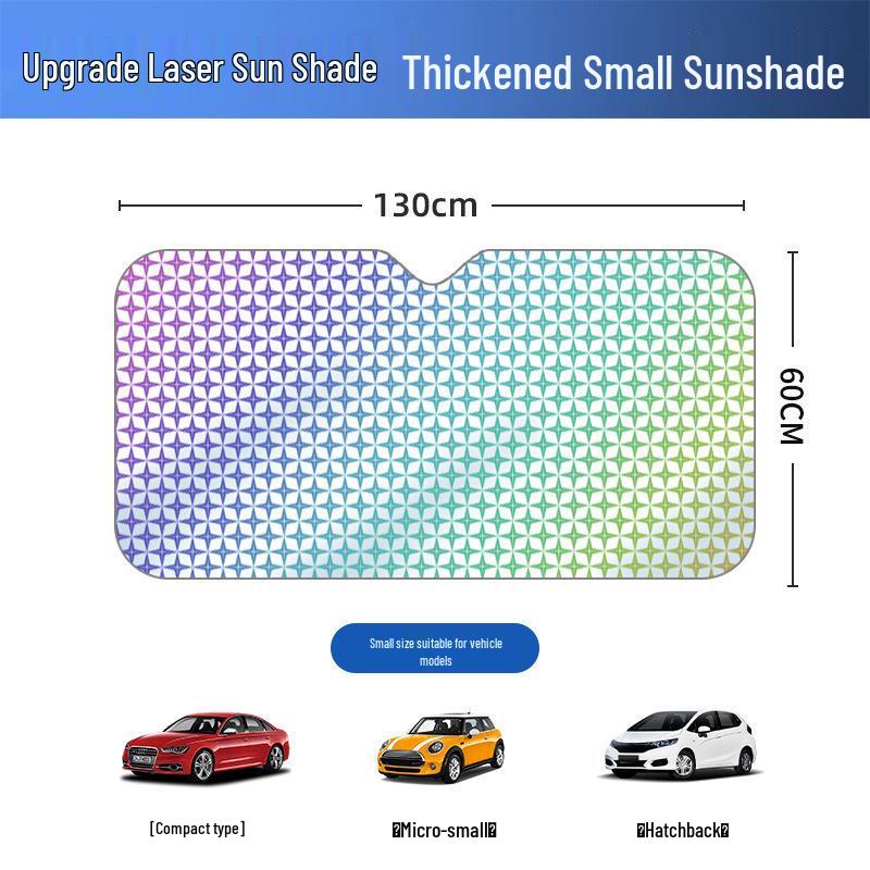 Thickened Laser Windshield Sunshade: Heat Insulation & Sun Protection for Cars and SUVs