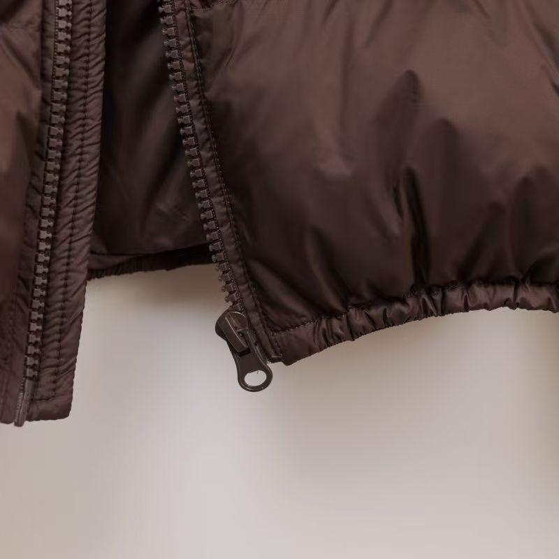 Noua jachetă de toamnă și iarnă pentru femei, stil Kendou scurt, de culoare uni, este la modă, îngroșată și călduroasă, cu fermoar, tip pâine și îmbrăcăminte matlasată