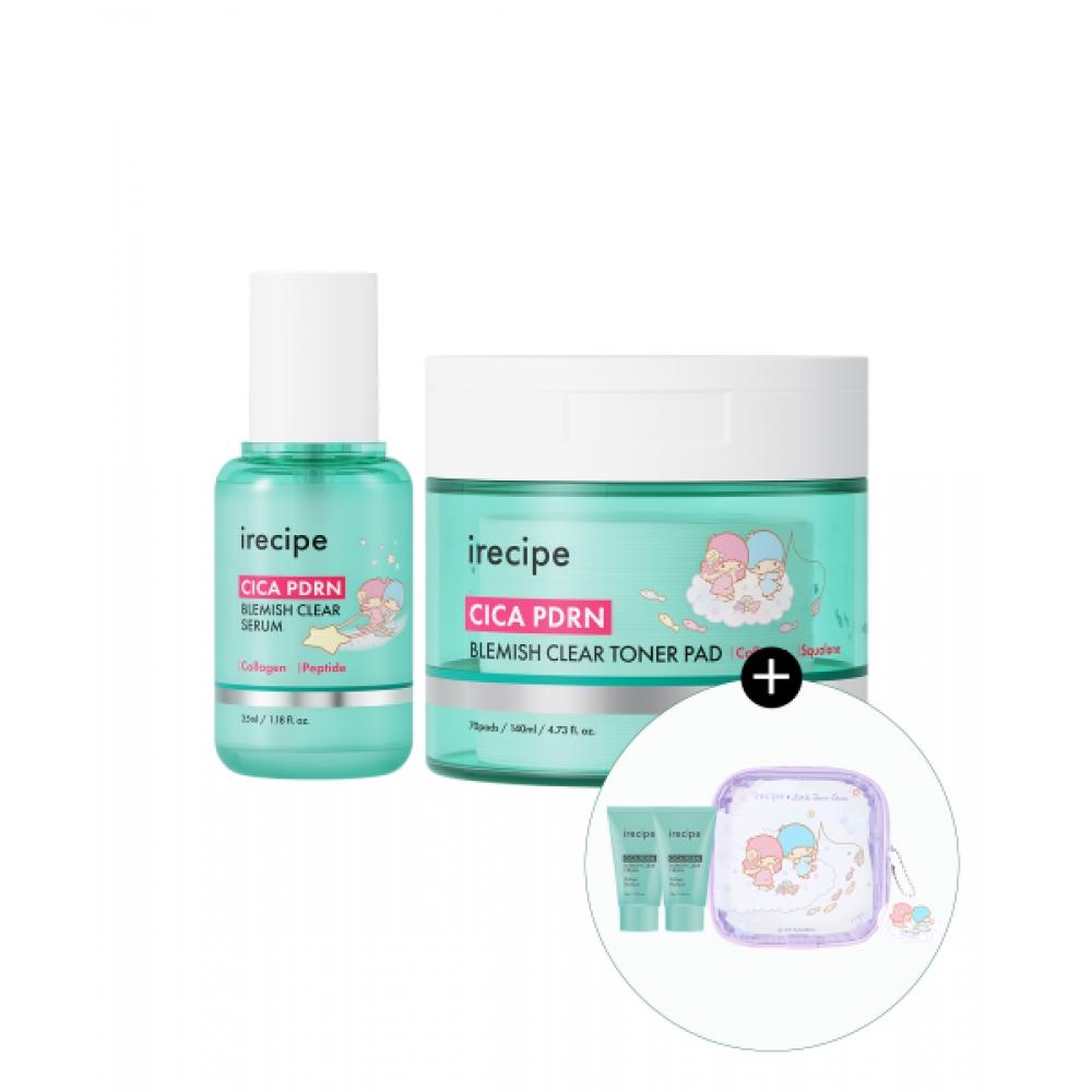 Irecipe [collaboration] Cica Pdrn Traces Clear Serum 35ml+70 Pads NONE