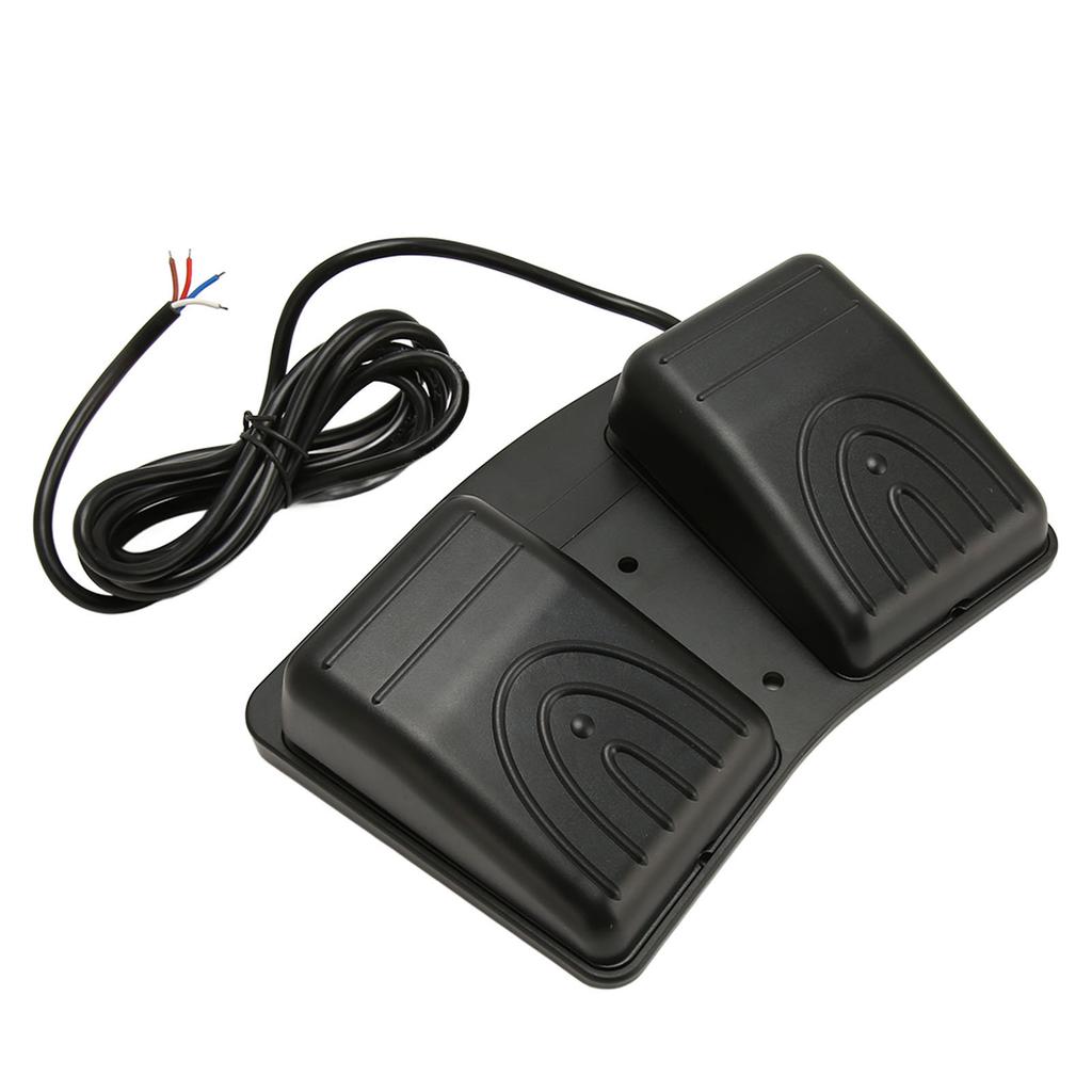 Double Foot Switch High Power Self Locking 2 Wire Foot Pedal Switch for Appliance Industrial Equipme