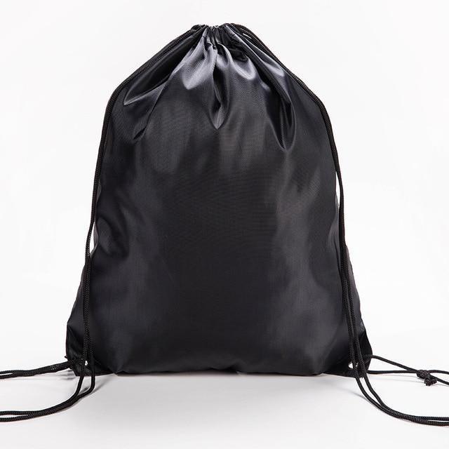 1PC Large Capacity Nylon Waterproof Drawstring Backpack Outdoor Sport Fitness Storage Bag Thick Rope Polyester Bag