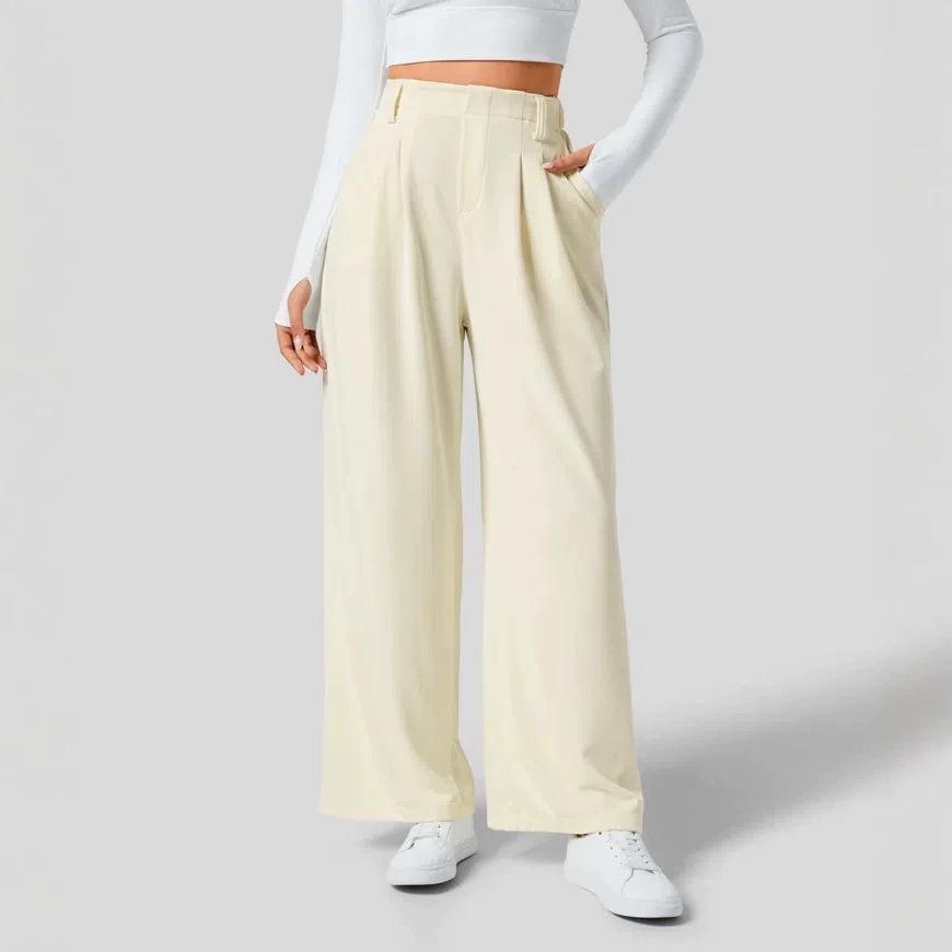 Women's High Waist Wide Leg Drape Pants - Versatile, Casual, Long and Loose Fit