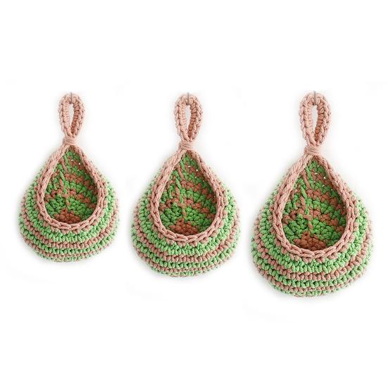 3 ks ručně tkaná síť na ovoce Ptačí hnízdo Stylové jemné zpracování Síťová taška s dlouhou životností Prostorné úložné řešení