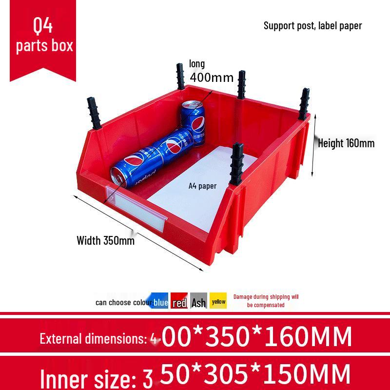 Verdickte Kunststoff Schrägdeckel Teile- und Werkzeugaufbewahrungsbox