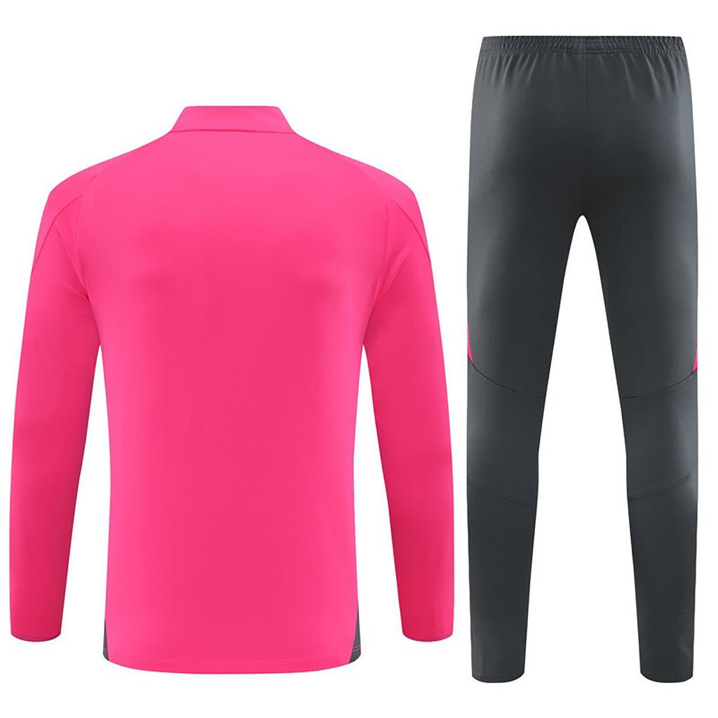 German Pink Half Zipper Training Uniform Soccer Uniform Jacket Support Customized Printing Number