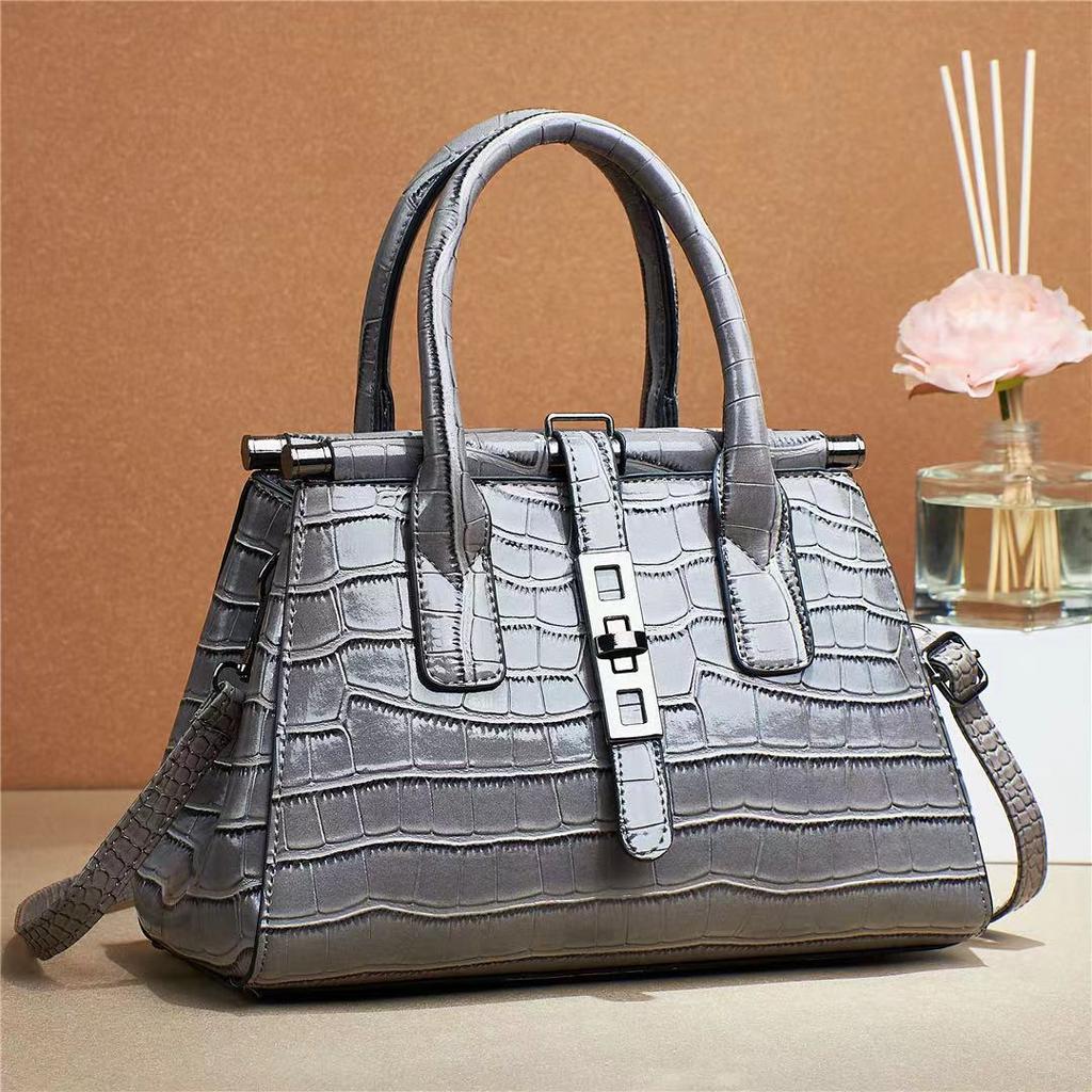 Krokodilmuster Damen Einkaufstasche Helles Leder Große Schulter Messenger Bag Modedesigner Lackleder Damen Handtasche