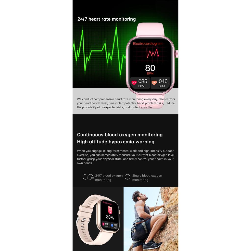 Smart Watch For Men Women Gift Full Touch Screen Sports Fitness Watches Bluetooth Calls Digital Smartwatch