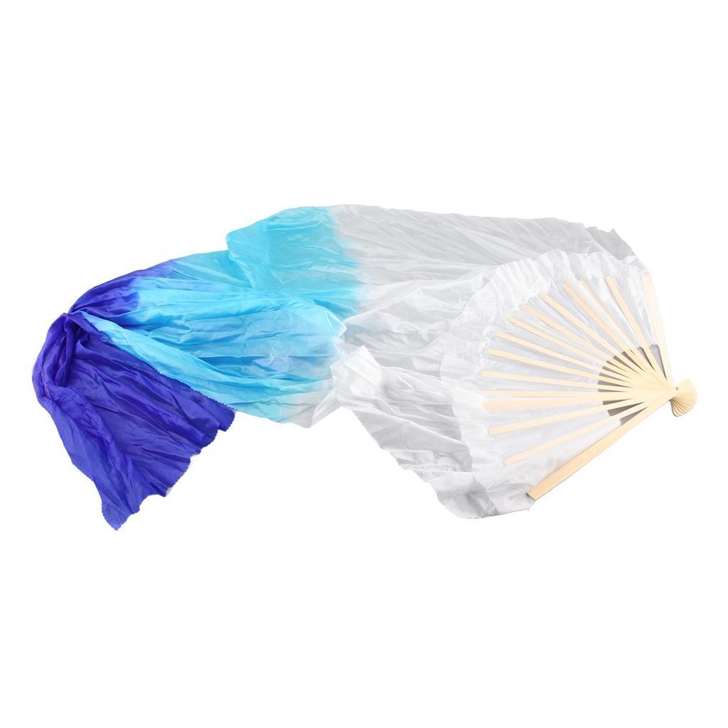 1 Pair Long Dance Fan Soft Beautiful Classical Dancing Fan for Belly Dance Performance Learning 1.5m