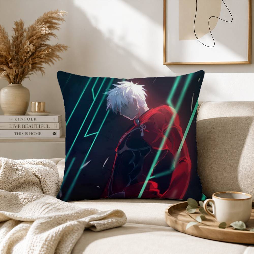 A-Anime Fate Emiya Shirou Pillow Case for Sofa Living Room Home office Decor Protective Cover