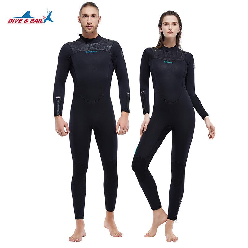 Muta Completa DIEV&SAIL 5MM Foderata in Pile per il Calore, Perfetta per Immersioni Profonde, Surf, Nuoto Invernale.