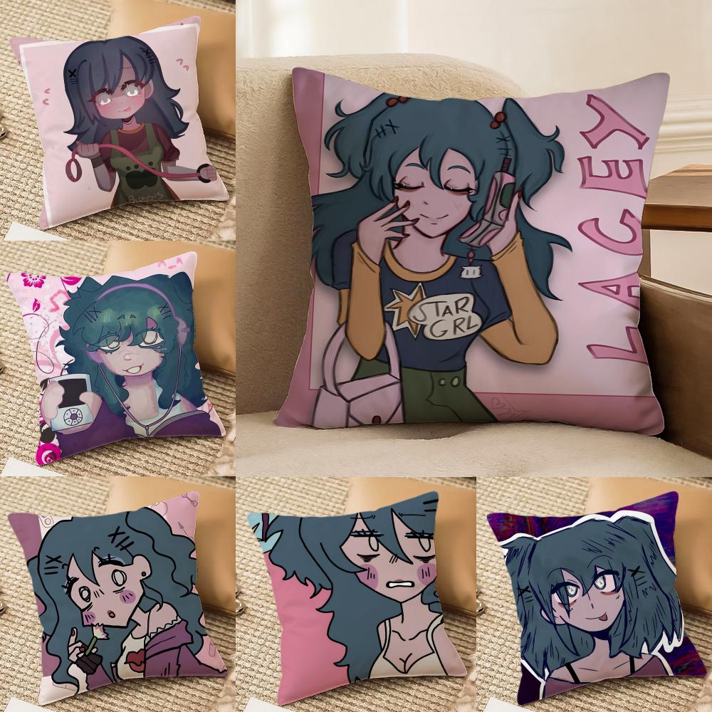 LLaceys Games cool Cushion Cover Silky Short Plush Invisible Zipper Dustproof Sofa Pillow Case for Home Decor