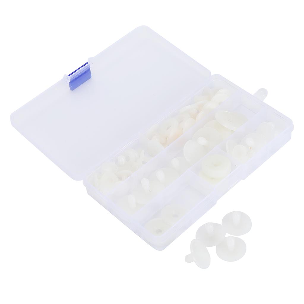 35 Set Puppengelenke DIY Bastelspielzeug Zubehör Einrastbolzen Bärenherstellungsmaterial Weiß