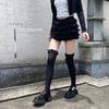 Dambalett-stil långa tubsockor i spets, Lolita-spetsrosett, Pure Desire-stil, tunna knähöga lårstrumpor