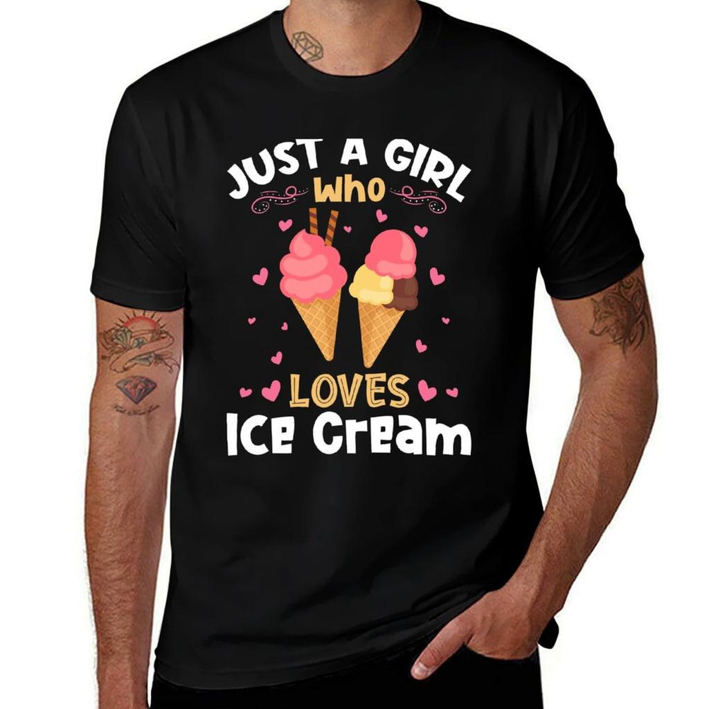 Just A Girl Who Loves Ice Cream Tshirt Dry Fit Athletic Short Sleeve Shirt