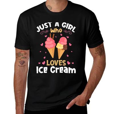 Just A Girl Who Loves Ice Cream Tshirt Dry Fit Athletic Short Sleeve Shirt