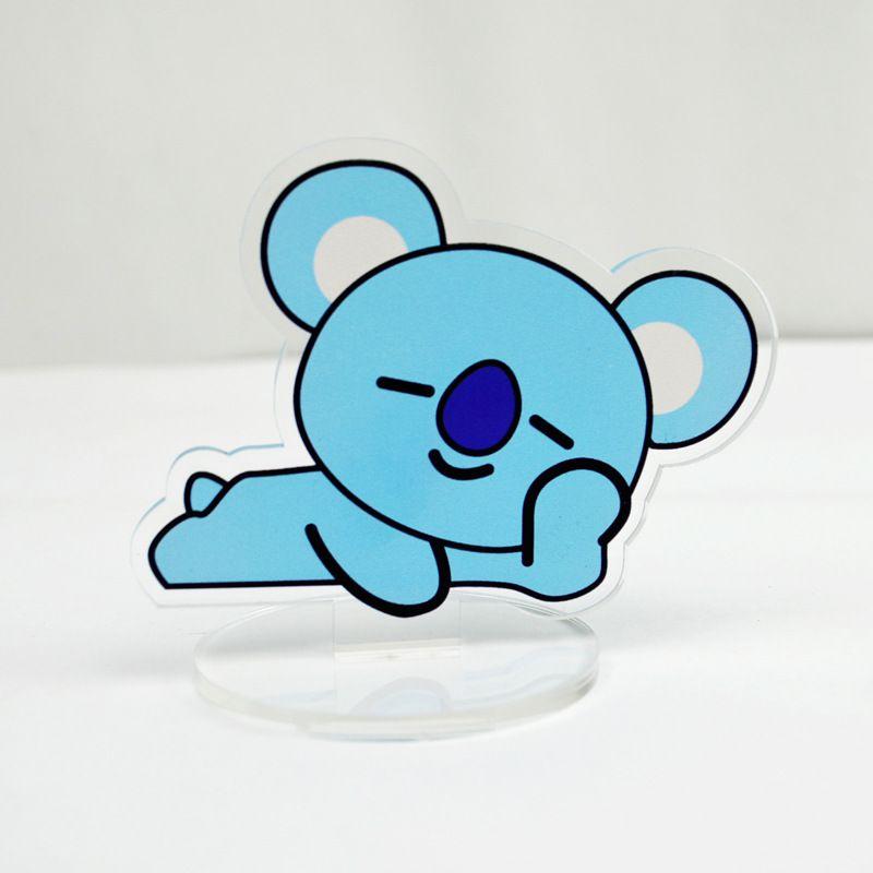 Kpop Bts Bt21 Cute Standee Action Figure Doll Van Acrylic Standing Decor Table