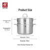 Zwilling Nova Plus 24cm Stainless Steel Soup Pot with Steamer