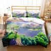 Genshin Impact Bedding Set For Kids Teens Boys Girls Game Duvet Cover With Pillowcase Microfiber Bedclothes Cartoon Bed Linen