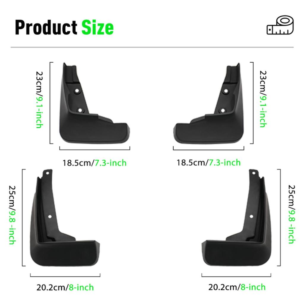 4PCS Car Mud Flaps Splash Guards Mudguards Car Mud Flaps Compatible with Chevrolet Cruze Sedan 2016 2017 2018 2019