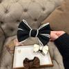 1pc Korean double-sided bow, high-end feeling, bun head, large hair clip, new cute hair clip headband accessory