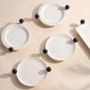 Black and White Square Round Tray
