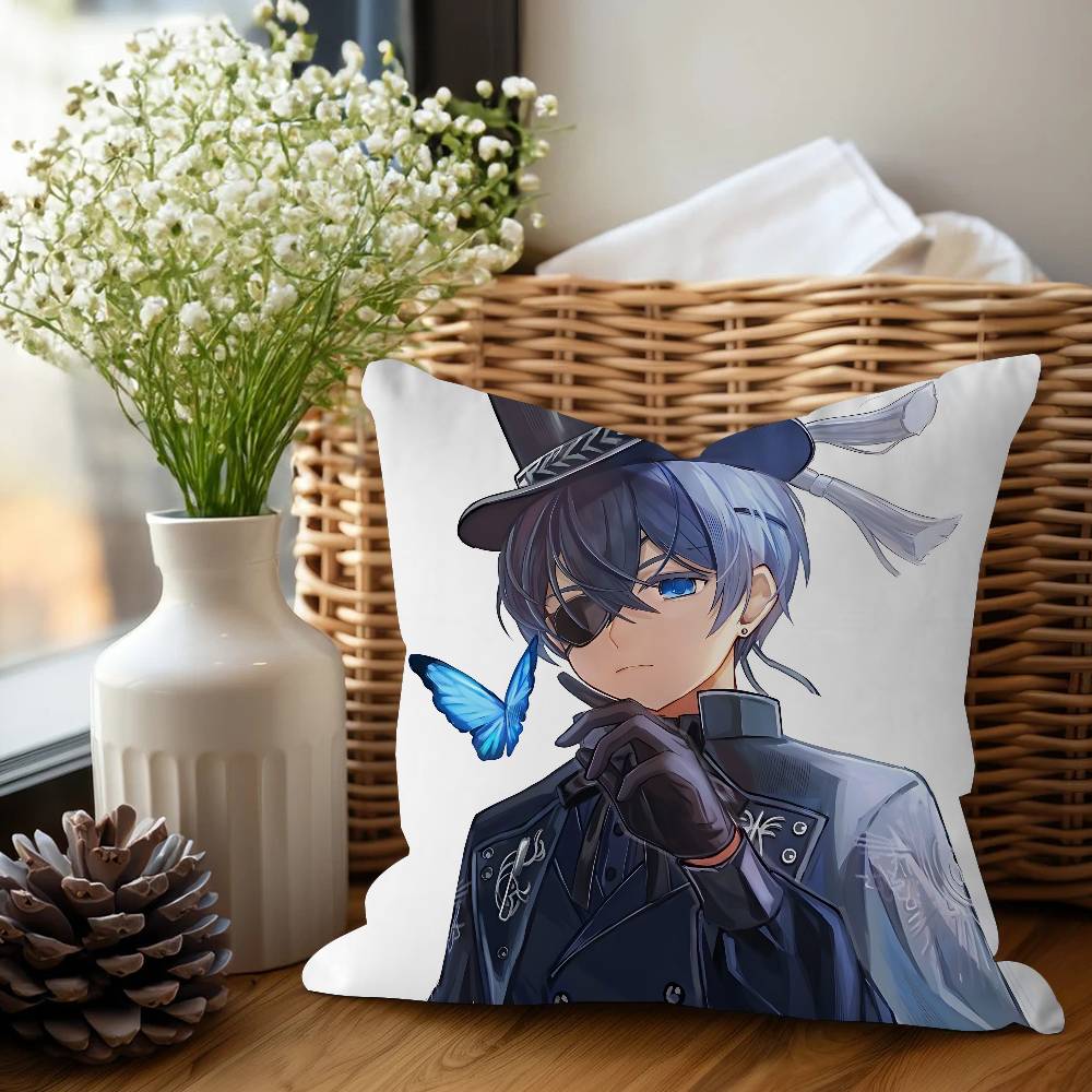 B-Black Butler Ahornblatt Design Kissenbezug Fröhliche Herbsternte Deko Feiertagsdeko Kissenbezug