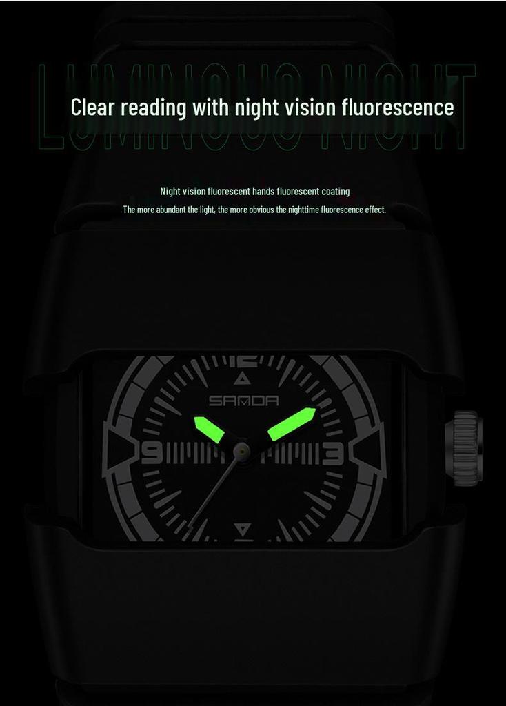 In-Stock Black Tech Y2K Alien Armor Retro Watch with Luminous High-End Finish