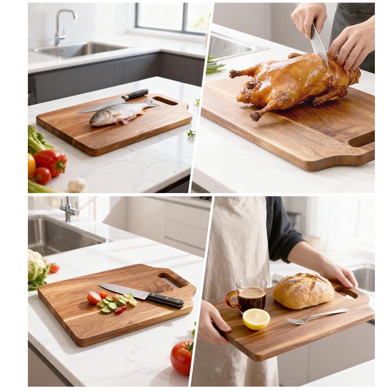 Large Thick Acacia Wood Cutting Board for Slicing Steak