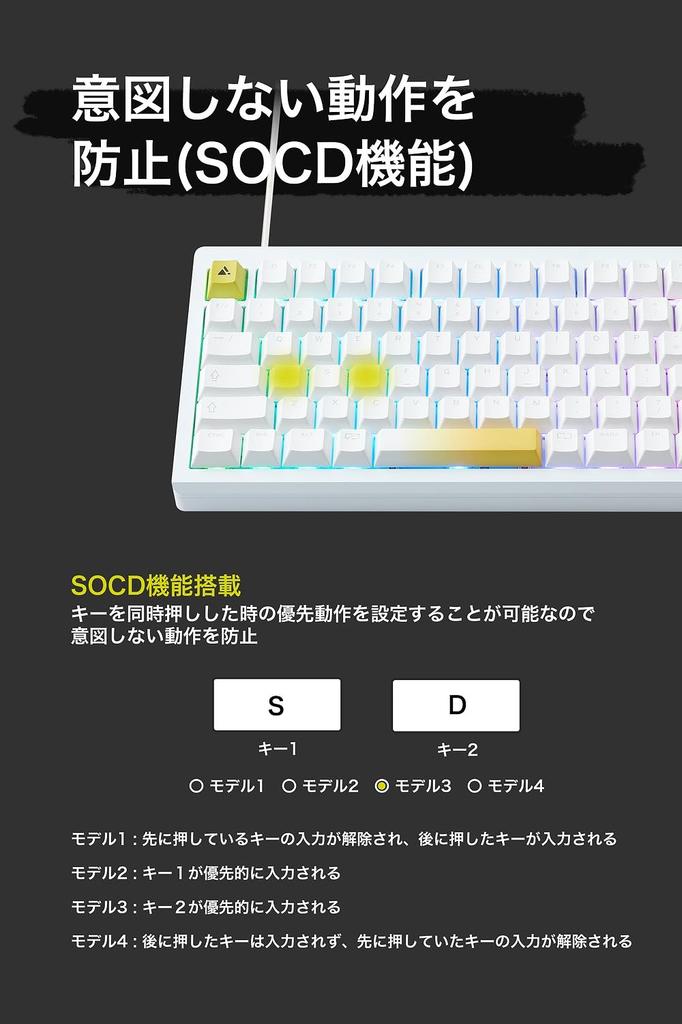 Princeton ULTRA PLUS UP Trigger Compatible Gaming Rapid Original Magnetic SOCD CNC Full RGB White Keyboard, White, Trigger, 75% Accuracy, Switches,