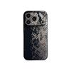 Electroplated Snake Pattern Case for iPhone 16 Pro Max/17/15/14 with Large Window