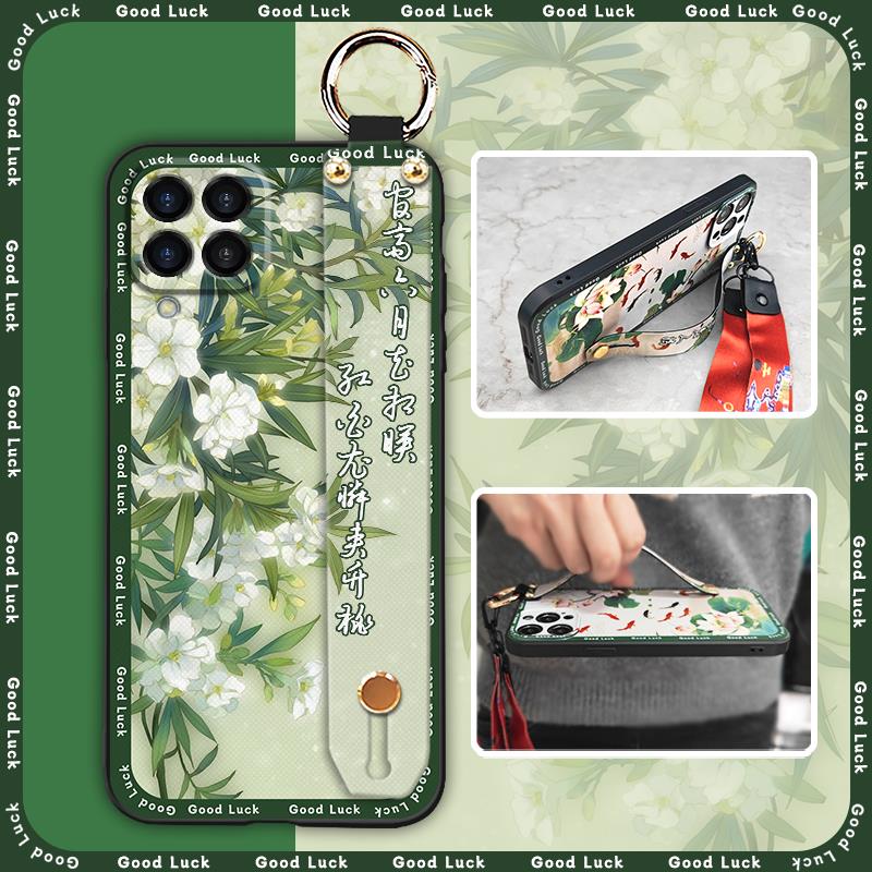 Strapazierfähige Lanyard-Handyhülle für Samsung Galaxy M33 5G Global/SM-M336B/DS/Jump2 Mode-Rückseite für Mama Ständerring