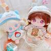 Strap Pants Cotton Doll Clothes Set Bear Hat Plush Dolls Clothes Cotton Doll Suit  20cm Cotton Doll