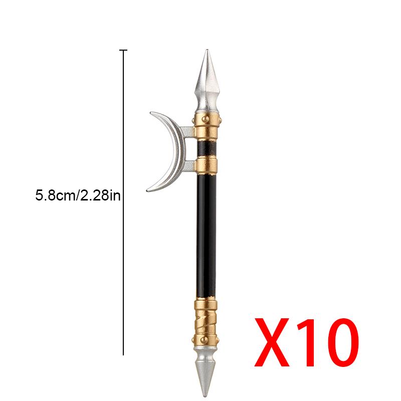 MOC Medieval Weapon Accessories for Building Blocks - Sword Shield Bow Axe Hammer Spear Gun Set