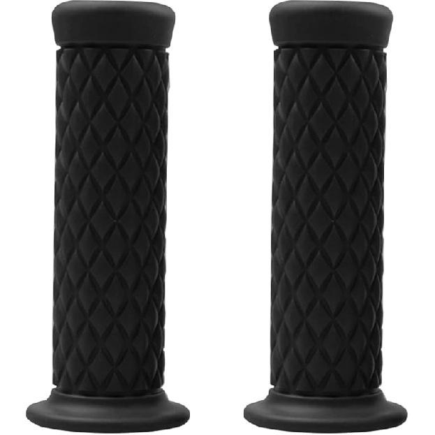 Motorcycle Hand Grips, Non Slip Rubber Bar For 7/8" 22Mm/24Mm Handles, Vintage Motorbike Thruster Grip, Handlebar For Hand Comfort, Universal For