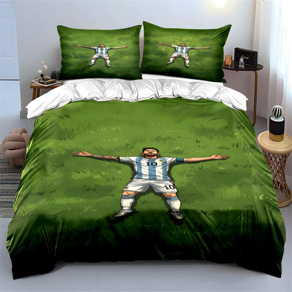 Soccer player on grass. Bedding sets Duvet cover sets Duvet covers Pillowcases(1 * Duvet Cover 2 * Pillowcases without duvet insert)