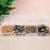 1-24 Pieces Small Clear Plastic Beads Storage Containers Box with Hinged Lid Storage Case of Small Items Crafts Jewelry Hardware