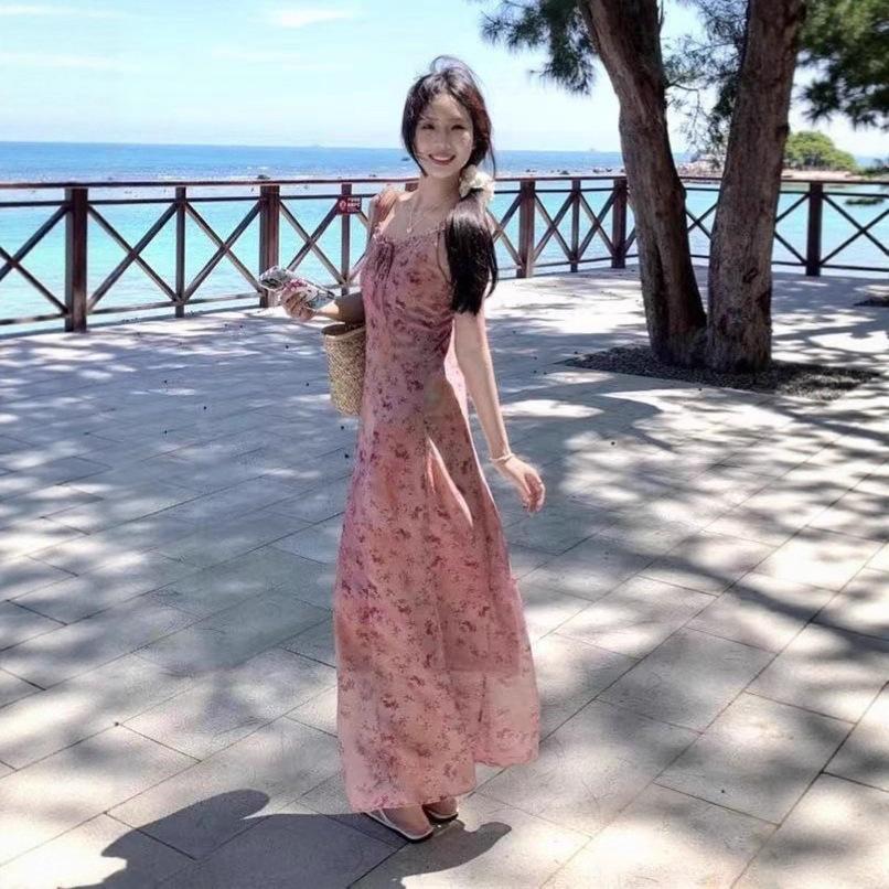 Floral Suspender Dress Children's Summer 2026 New Models Are Popular This Year, and Holiday Dresses Are Worn In Early Summer