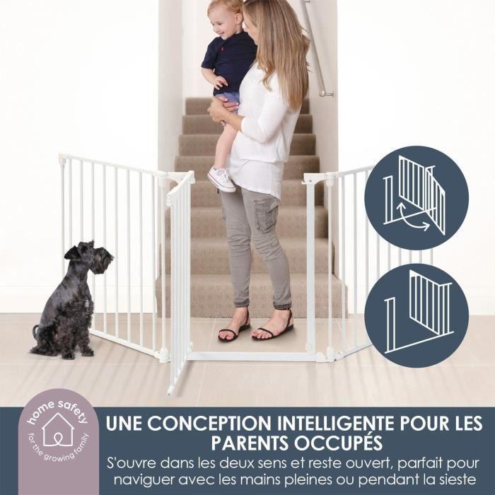 Barrière de sécurité enfant - Discovery 3 - DREAMBABY - 74,5 cm à 1,95 cm - Blanc
