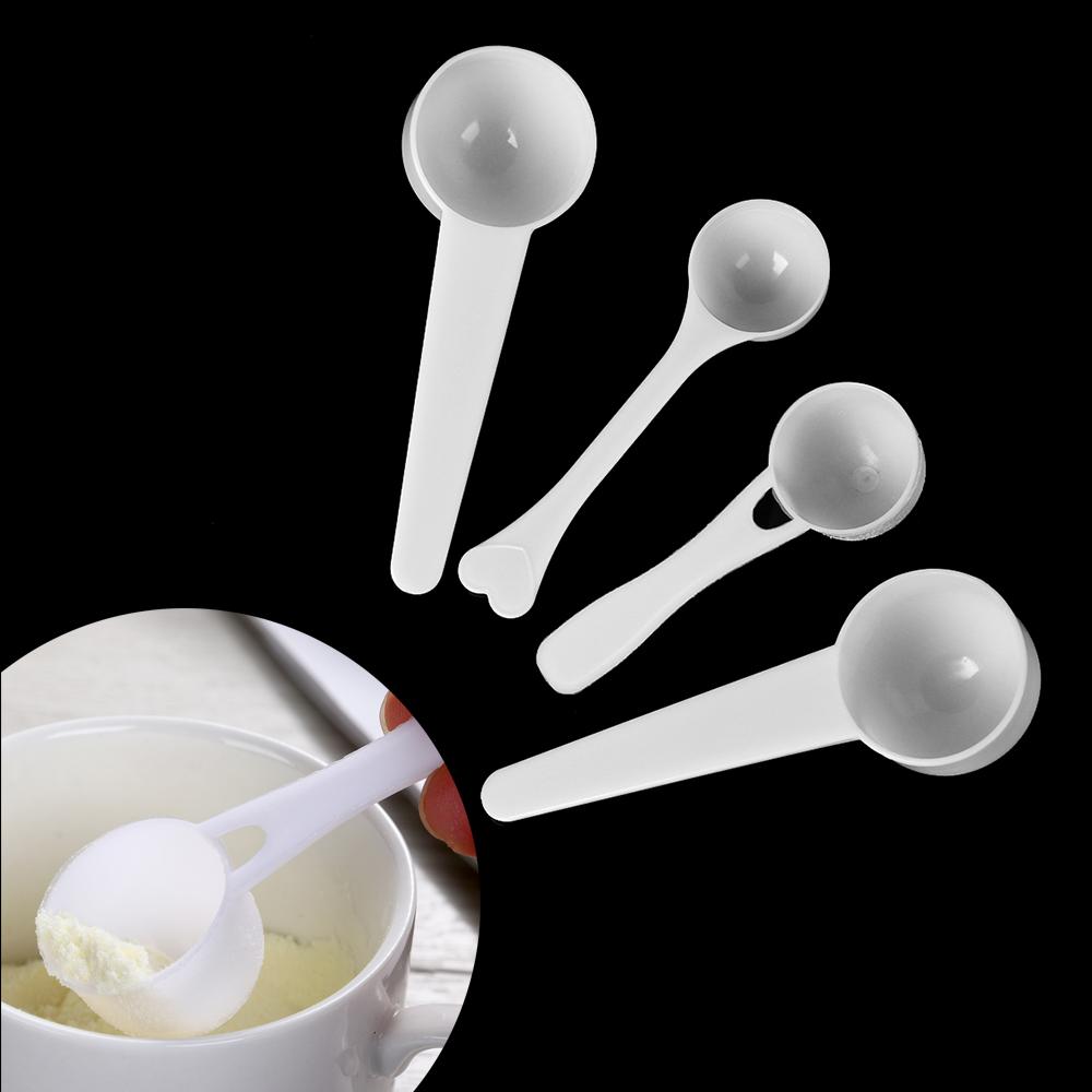 

10Pcs 1/3/5/10g Milk Powder Measuring Spoons Coffee Protein Powder Scoop Plastic Spoon Kitchen Seasoning Measuring Spoons 1g