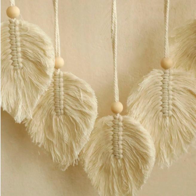 Handwoven Bohemian Wall Hanging Tapestry Plant Shelf Decor Storage Organizer