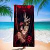 Anime B-Black Hot C-Clover Microfiber Printed Beach Towel Mountain Climbing Yoga Beach Swimming Running Absorbent Soft Towel