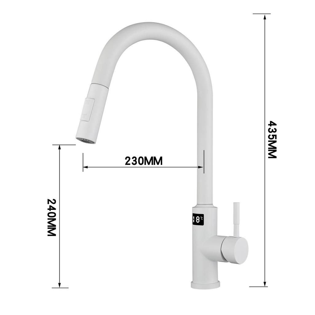New Release Temperature Display Industry Touch Sensor Mixer Easy Sensor Touch Multifunctional Kitchen Mixer Temporary Water Hot and Cold Mixer Nickel