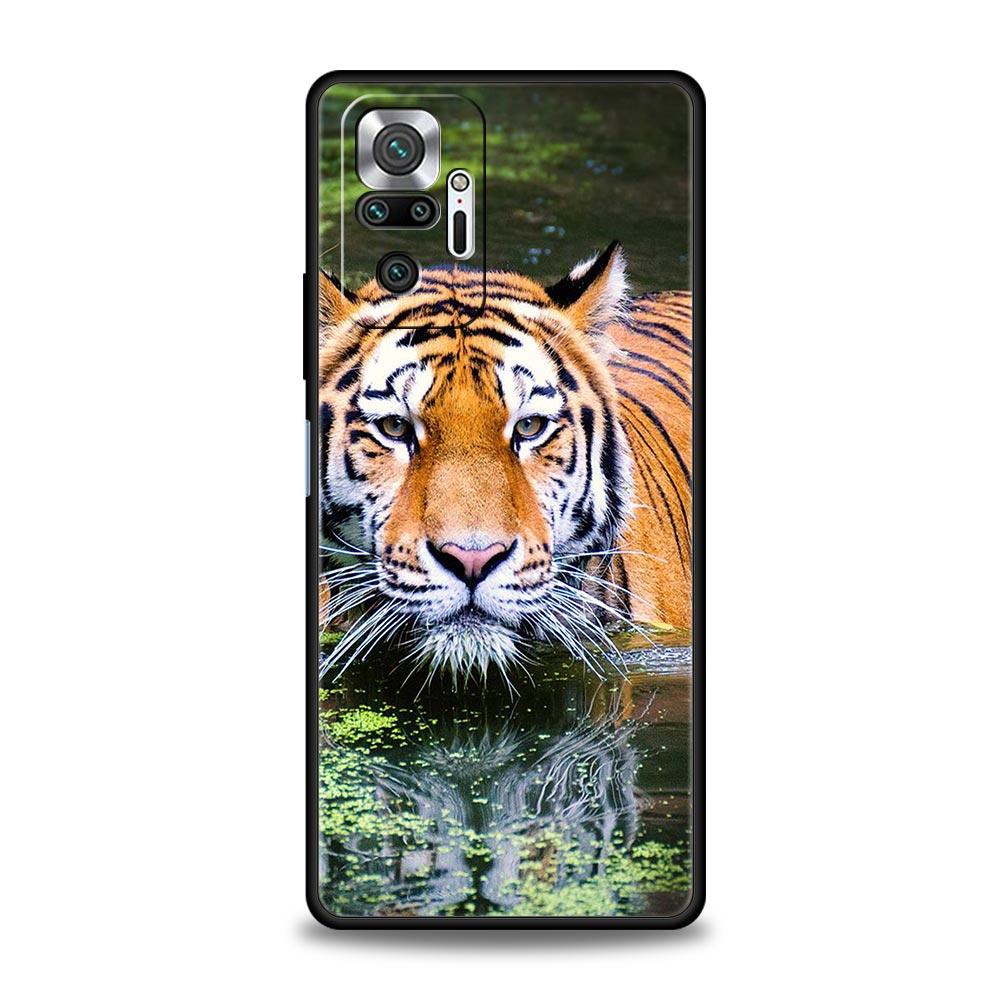 Tiger Leopard Fashion Phone Case For Xiaomi Redmi Note 14 13 5G 10 11 12 Pro Plus 4G 14C 13C 12C 10C Black Cover
