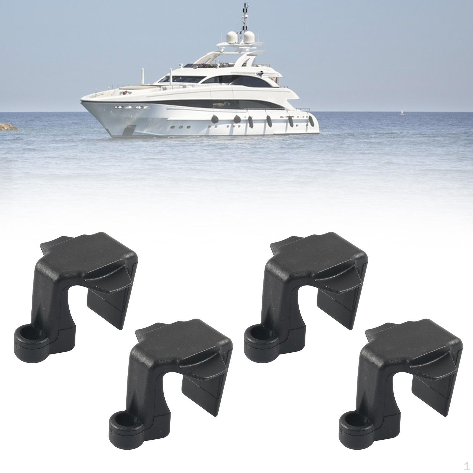 

4 шт. Крепление для брызговика понтонной лодки для швартовки чёрный