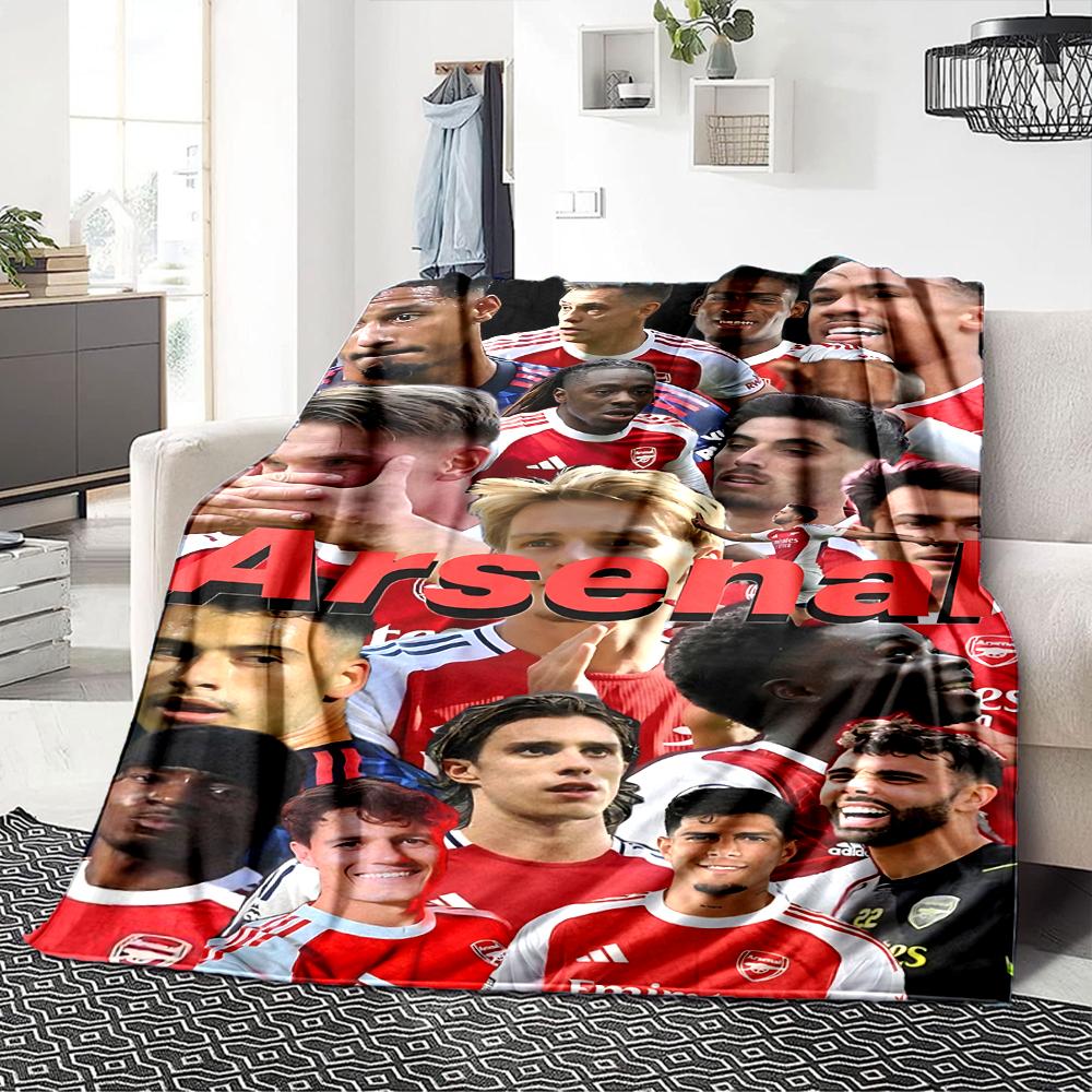 Arsenals Determination printed flannel breathable and warm blanket, a stylish home gift, suitable for home, office and bedspread use. 0713a28