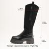 2025 Autumn and Winter New Versatile Women's Boots Heightened Thick-soled Thin Boots But Knee Knight Boots High Boots