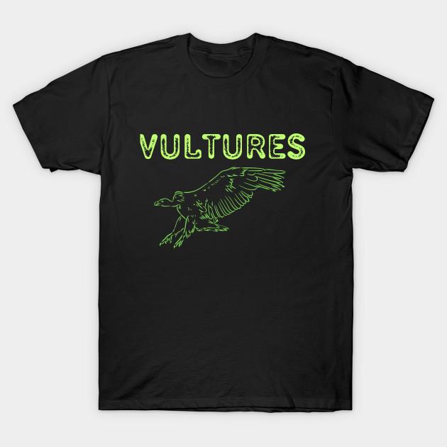 Men Black Print T-shirt Vultures No-Cut Transfer Paper Print Cotton Tshirt XL