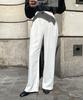 Ppaeppae Big Size Long Wide Pintuck Slacks