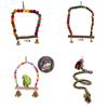 Bird Parrot Toys Wooden Hanging Swing Hammock Climbing Ladders Perches Toy Parakeet Cockatiels Bird Cage Supplies